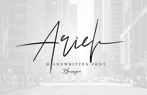 Font Ariel Signature