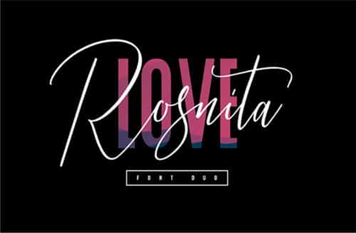 Font Duo Love Rosnita